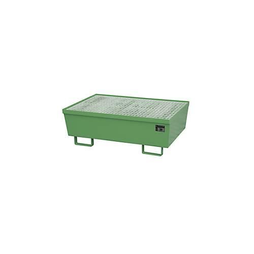4052462017061 - eurokraft pro Stahl-Auffangwanne LxBxH 1200 x 800 x 415 mm lackiert grün RAL 6011 mit Gitterrost 4052462017061 - eurokraft pro Stahl-Auffangwanne LxBxH 1200 x 800 x 415 mm lackiert grün RAL 6011 mit Gitterrost