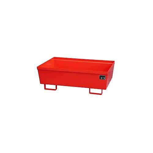4052462017344 - eurokraft pro Stahl-Auffangwanne mit Randprofilierung LxBxH 1200 x 800 x 415 mm ohne Rost rot RAL 3000