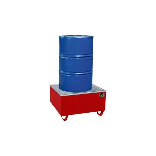 4052462021983 - Auffangwanne BAUER AW-1 PE mit Gitterrost 200 l B 815 x T 815 x H 470 mm rot