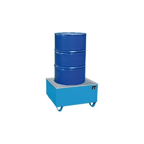 4052462021990 - eurokraft pro Stahl-Auffangwanne mit PE-Einsatz Auffangvolumen 200 Liter LxBxH 812 x 812 x 468 mm blau lackiert