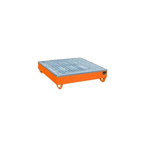4052462021877 - Auffangwanne BAUER AW-4 A PE mit Gitterrost 211 l B 1215 x T 1215 x H 290 mm orange 4052462021877 - Auffangwanne BAUER AW-4 A PE mit Gitterrost 211 l B 1215 x T 1215 x H 290 mm orange