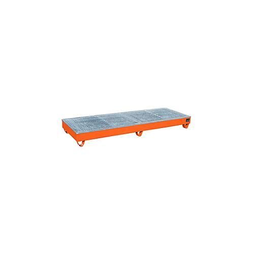 4052462021938 - Auffangwanne BAUER AW-4 B PE mit Gitterrost 218 l B 2415 x T 815 x H 255 mm orange 4052462021938 - Auffangwanne BAUER AW-4 B PE mit Gitterrost 218 l B 2415 x T 815 x H 255 mm orange