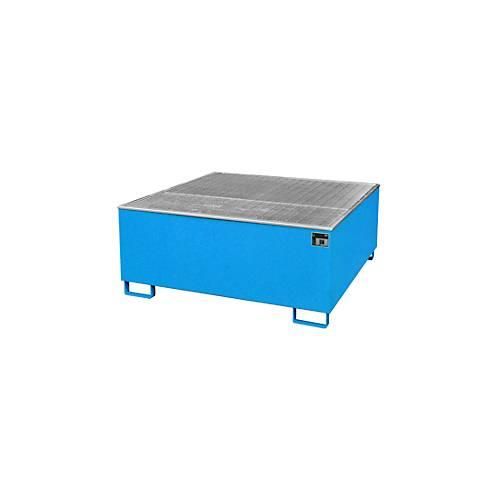 4052462000643 - eurokraft pro Stahl-Auffangwanne mit PE-Einsatz 1000 l für 1 x IBC KTC LxBxH 1472 x 1472 x 623 mm blau lackiert 4052462000643 - eurokraft pro Stahl-Auffangwanne mit PE-Einsatz 1000 l für 1 x IBC KTC LxBxH 1472 x 1472 x 623 mm blau lackiert