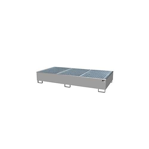 4052462000728 - Auffangwanne BAUER AW 1000-2 PE mit Gitterrost 2x 1000 l IBC B 2665 x T 1315 x H 440 mm grau 4052462000728 - Auffangwanne BAUER AW 1000-2 PE mit Gitterrost 2x 1000 l IBC B 2665 x T 1315 x H 440 mm grau