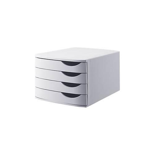 8710968976430 - ATLANTA Schubladenbox 4 Schubladen geschlossen DIN A4 Recycling-Kunststoff lichtgrau 8710968976430 - ATLANTA Schubladenbox 4 Schubladen geschlossen DIN A4 Recycling-Kunststoff lichtgrau