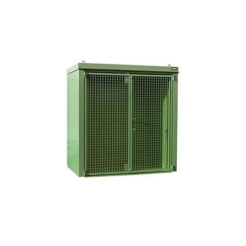 4052462059627 - Gasflaschencontainer BAUER GFC-B M1 B 1175 x T 2120 x H 2265 für 28 Gasflaschen feuerbeständig abschließbar grün 4052462059627 - Gasflaschencontainer BAUER GFC-B M1 B 1175 x T 2120 x H 2265 für 28 Gasflaschen feuerbeständig abschließbar grün