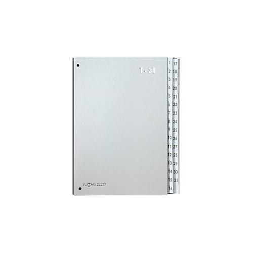 4013951011342 - Pagna - Pultordner din A4 1-31 Karton Papier laminiert silber 32 Fächer 4013951011342 - Pagna - Pultordner din A4 1-31 Karton Papier laminiert silber 32 Fächer