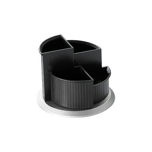 4012086043198 - Multiköcher drehbar mit 4 Fächern schwarz silber 150x112mm 4012086043198 - Multiköcher drehbar mit 4 Fächern schwarz silber 150x112mm