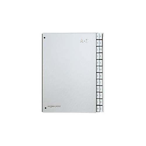 4013951011328 - Pagna - Pultordner din A4 a-z Karton Papier laminiert silber 24 Fächer 4013951011328 - Pagna - Pultordner din A4 a-z Karton Papier laminiert silber 24 Fächer