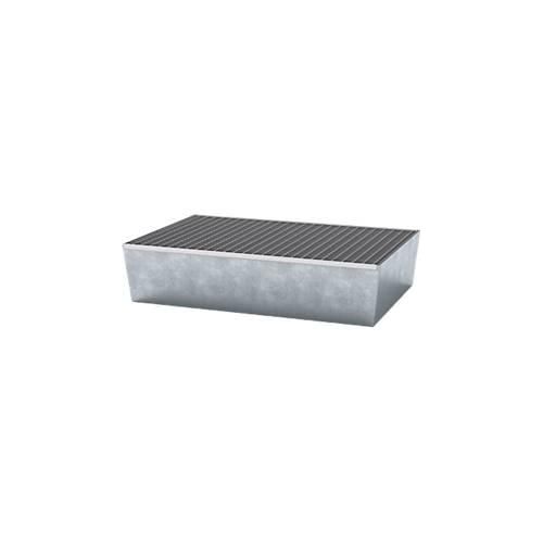 4250101108426 - Paletten-Auffangwanne ASECOS Stahl mit Gitterrost 200 l Auffangvolumen B 815 x T 1235 x H 255 mm verzinkt