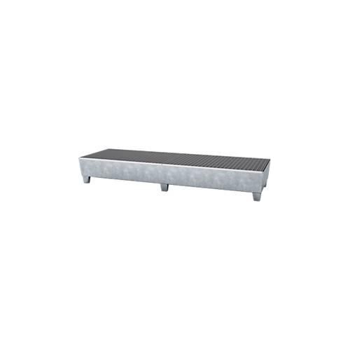 4250101145292 - Auffangwanne ASECOS Stahl mit Gitterrost u Staplerschuhen 400 l Auffangvolumen B 815 x T 2470 x H 355 mm verzinkt 4250101145292 - Auffangwanne ASECOS Stahl mit Gitterrost u Staplerschuhen 400 l Auffangvolumen B 815 x T 2470 x H 355 mm verzinkt