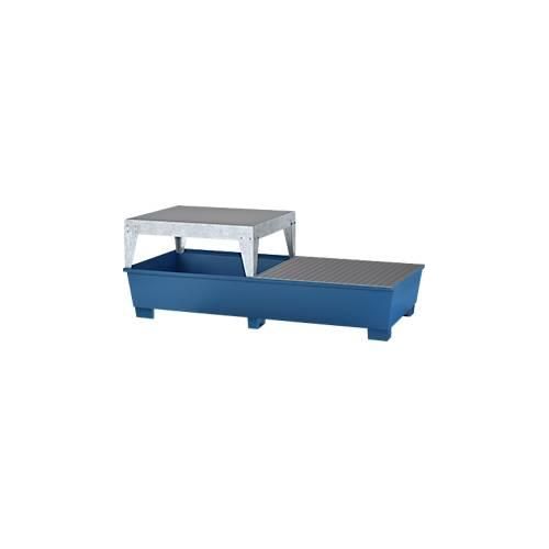 4250101136375 - IBC-Station ASECOS Stahl mit Gitterrost Abfüllblock u Staplerschuhen 1000 l Auffangvolumen B 2680 x T 1300 x H 950 mm lackiert