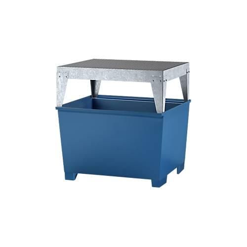 4250101136214 - IBC-Station ASECOS Stahl mit Abfüllbock u Staplerschuhen 1000 l Auffangvolumen B 1350 x T 1300 x H 1390 lackiert 4250101136214 - IBC-Station ASECOS Stahl mit Abfüllbock u Staplerschuhen 1000 l Auffangvolumen B 1350 x T 1300 x H 1390 lackiert