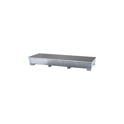 4250101134968 - IBC-Station ASECOS Stahl mit Gitterrost u Staplerschuhen 1000 l Auffangvolumen B 3280 x T 1300 x H 420 mm verzinkt 4250101134968 - IBC-Station ASECOS Stahl mit Gitterrost u Staplerschuhen 1000 l Auffangvolumen B 3280 x T 1300 x H 420 mm verzinkt