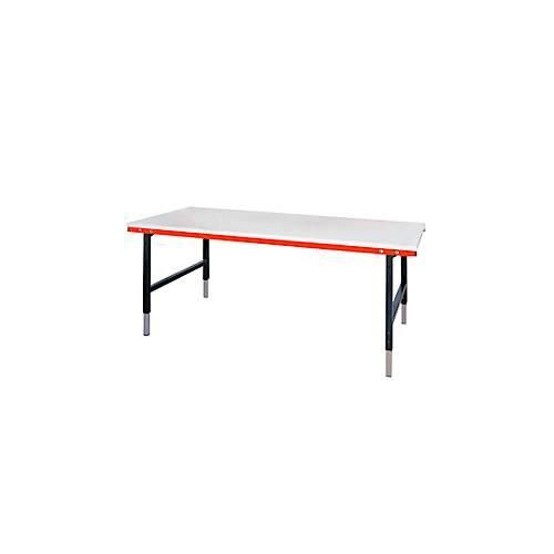 4030177026059 - Pack- und Arbeitstisch Hüdig + Rocholz System 2000 erweiterbar B 2000 x T 920 x H 690-960 mm Stahl hellgrau anthrazit 4030177026059 - Pack- und Arbeitstisch Hüdig + Rocholz System 2000 erweiterbar B 2000 x T 920 x H 690-960 mm Stahl hellgrau anthrazit
