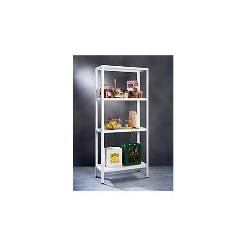 4004514121561 - Steckregal Stecksystem-Grundregal Regale Metall weiß 1800x1000x500 mm 4 Böden Gr B H T 100 cm x 180 cm x 50 cm weiß Werkstatt-Regale 4004514121561 - Steckregal Stecksystem-Grundregal Regale Metall weiß 1800x1000x500 mm 4 Böden Gr B H T 100 cm x 180 cm x 50 cm weiß Werkstatt-Regale