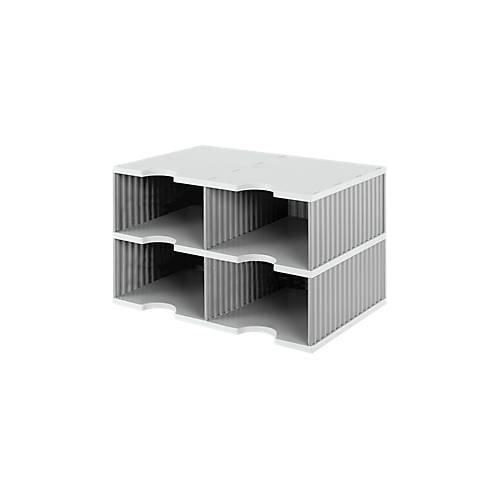 7612176105767 - styro® Sortierstation styrodoc Jumbo DIN C4 2 Etagen 2-reihig 4 Fächer grau 7612176105767 - styro® Sortierstation styrodoc Jumbo DIN C4 2 Etagen 2-reihig 4 Fächer grau