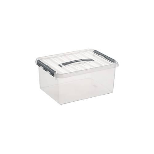 8711112783003 - helit the q-line Aufbewahrungsbox mit Deckel transparent Lebensmittelechte stapelbare Kunststoffbox mit Klickverschluss 1 Box mit Tragegriff 15 Liter 8711112783003 - helit the q-line Aufbewahrungsbox mit Deckel transparent Lebensmittelechte stapelbare Kunststoffbox mit Klickverschluss 1 Box mit Tragegriff 15 Liter