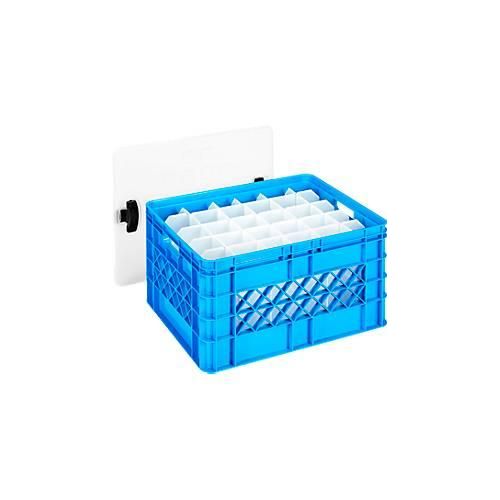 8711112597044 - Gläserkiste Square inkl Deckel und Einsatz blau 52 l für 30 Gläser 8711112597044 - Gläserkiste Square inkl Deckel und Einsatz blau 52 l für 30 Gläser