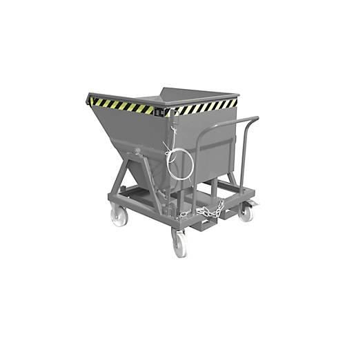 4052462048423 - Kippmulde Bauer KS 400 Stahl grau B 1220 x T 1200 x H 1115 mm 400 l bis 1000 kg Rollen Manuelle Kippvorrichtung 4052462048423 - Kippmulde Bauer KS 400 Stahl grau B 1220 x T 1200 x H 1115 mm 400 l bis 1000 kg Rollen Manuelle Kippvorrichtung
