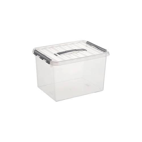 8711112788008 - helit the q-line Aufbewahrungsbox mit Deckel transparent Lebensmittelechte stapelbare Kunststoffbox mit Klickverschluss 1 Box mit Tragegriff 22 Liter 8711112788008 - helit the q-line Aufbewahrungsbox mit Deckel transparent Lebensmittelechte stapelbare Kunststoffbox mit Klickverschluss 1 Box mit Tragegriff 22 Liter