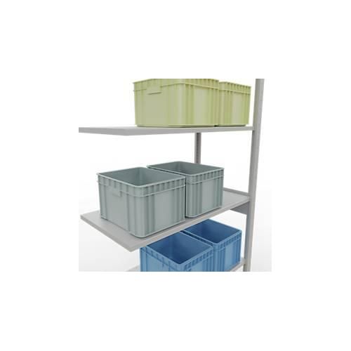4004514293138 - Schulte Lagertechnik Fachbodenregal-Stecksystem MULTIplus 150 Anbauregal Längenriegel 2500x1000x500 mm 6 Böden lichtgrau 4004514293138 - Schulte Lagertechnik Fachbodenregal-Stecksystem MULTIplus 150 Anbauregal Längenriegel 2500x1000x500 mm 6 Böden lichtgrau