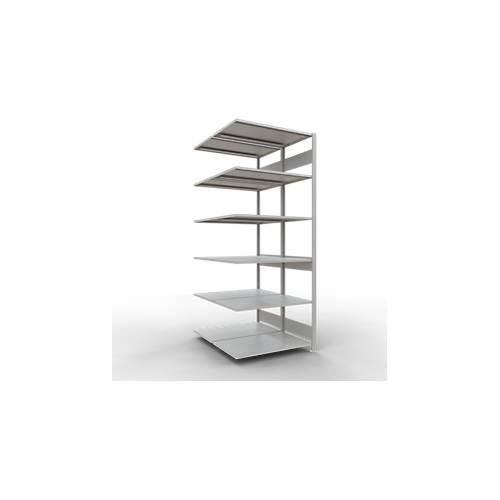 4004514270023 - Schulte Lagertechnik Fachbodenregal-Stecksystem MULTIplus 150 Doppel-Anbauregal Längenriegel H2500 B1000 T2x600 mm 2x6 Böden lichtgrau 4004514270023 - Schulte Lagertechnik Fachbodenregal-Stecksystem MULTIplus 150 Doppel-Anbauregal Längenriegel H2500 B1000 T2x600 mm 2x6 Böden lichtgrau
