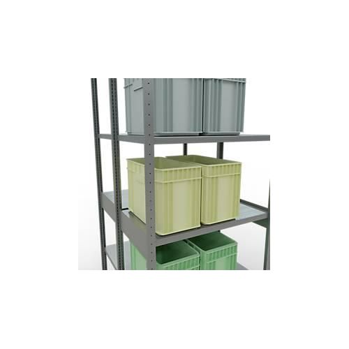 4058255035618 - Schulte Lagertechnik Fachbodenregal-Stecksystem MULTIplus 250 Doppel-Grundregal Längenriegel H3000 B1000 T2x600 mm 2x7 Böden verzinkt 4058255035618 - Schulte Lagertechnik Fachbodenregal-Stecksystem MULTIplus 250 Doppel-Grundregal Längenriegel H3000 B1000 T2x600 mm 2x7 Böden verzinkt