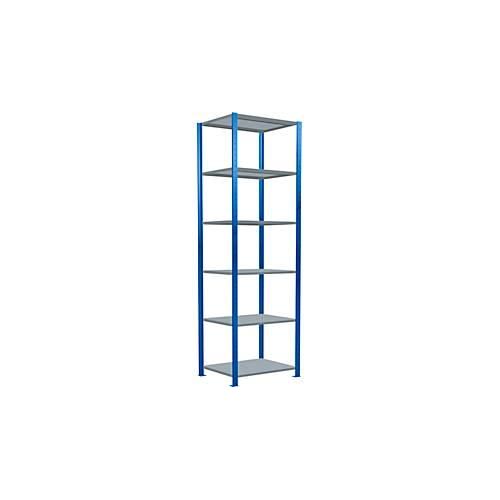 4004514251633 - Schulte Lagertechnik Fachbodenregal Stecksystem MultiPlus250 Grundregal 6 Fachböden Kreuzstrebe B 750 x T 600 x H 2500 mm Enzianblau RAL 5010 4004514251633 - Schulte Lagertechnik Fachbodenregal Stecksystem MultiPlus250 Grundregal 6 Fachböden Kreuzstrebe B 750 x T 600 x H 2500 mm Enzianblau RAL 5010