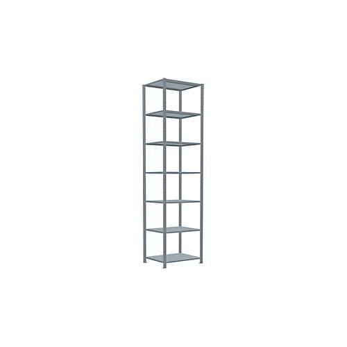 4004514237866 - Schulte Lagertechnik Fachbodenregal Stecksystem MultiPlus250 Grundregal 7 Fachböden Kreuzstrebe B 750 x T 600 x H 3000 mm silbergrau verzinkt 4004514237866 - Schulte Lagertechnik Fachbodenregal Stecksystem MultiPlus250 Grundregal 7 Fachböden Kreuzstrebe B 750 x T 600 x H 3000 mm silbergrau verzinkt