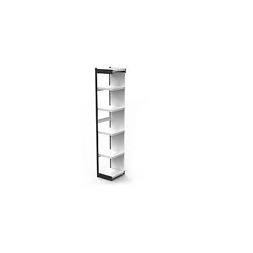 4044917046009 - Büro-Regalsystem mit Rückwand Regalhöhe 2250 mm Eck-Anbauregal Breite x Tiefe 670 x 300 mm kaiserkraft