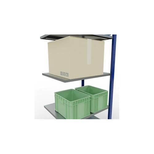 4004514281067 - Schulte Lagertechnik Fachbodenregal-Stecksystem MULTIplus 150 Anbauregal Längenriegel 2000x 750x600 mm 5 Böden enzianblau verzinkt