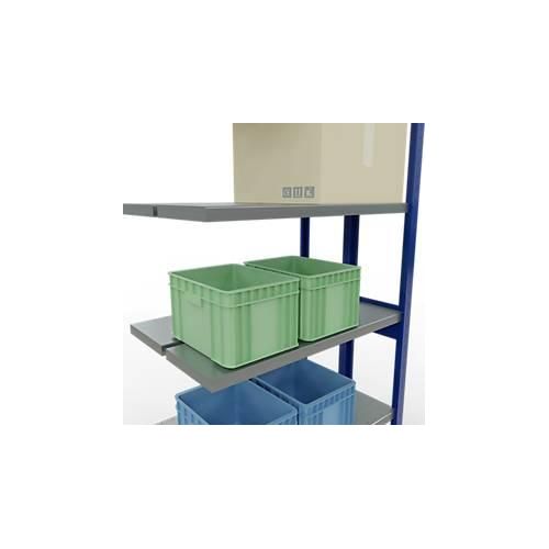 4004514296238 - Schulte Lagertechnik Fachbodenregal-Stecksystem MULTIplus 250 Doppel-Anbauregal Längenriegel H2500 B1000 T2x300 mm 2x6 Böden enzianblau verzinkt 4004514296238 - Schulte Lagertechnik Fachbodenregal-Stecksystem MULTIplus 250 Doppel-Anbauregal Längenriegel H2500 B1000 T2x300 mm 2x6 Böden enzianblau verzinkt