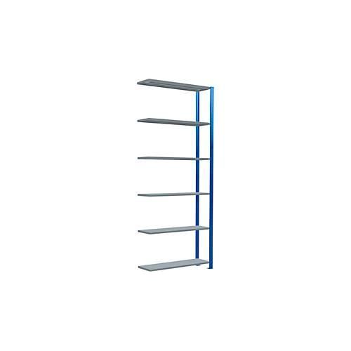 4004514282361 - Schulte Lagertechnik Fachbodenregal Stecksystem MultiPlus250 Anbauregal 6 Fachböden Kreuzstrebe B 1000 x T 300 x H 2500 mm Enzianblau RAL 5010 4004514282361 - Schulte Lagertechnik Fachbodenregal Stecksystem MultiPlus250 Anbauregal 6 Fachböden Kreuzstrebe B 1000 x T 300 x H 2500 mm Enzianblau RAL 5010