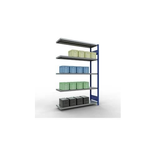 4004514282767 - SCHULTE Lagertechnik Fachbodenregal - Stecksystem MULTIplus 250 Anbauregal Längenriegel 2000x1300x400 mm 5 Böden enzianblau verzinkt 4004514282767 - SCHULTE Lagertechnik Fachbodenregal - Stecksystem MULTIplus 250 Anbauregal Längenriegel 2000x1300x400 mm 5 Böden enzianblau verzinkt