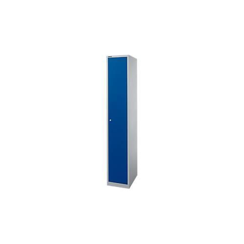 4251898822694 - Select Garderobenschrank 1 Abteil mit B 350 mm 5 Fächer mit 4 Fachböden abschließbar weißalu enzianblau 4251898822694 - Select Garderobenschrank 1 Abteil mit B 350 mm 5 Fächer mit 4 Fachböden abschließbar weißalu enzianblau