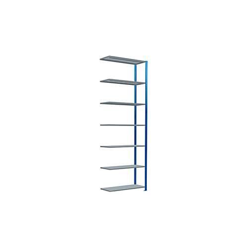 4004514282965 - Schulte Lagertechnik Fachbodenregal Stecksystem MultiPlus250 Anbauregal 7 Fachböden Kreuzstrebe B 1000 x T 400 x H 3000 mm Enzianblau RAL 5010 4004514282965 - Schulte Lagertechnik Fachbodenregal Stecksystem MultiPlus250 Anbauregal 7 Fachböden Kreuzstrebe B 1000 x T 400 x H 3000 mm Enzianblau RAL 5010