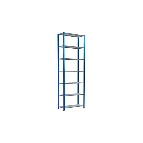 4004514282712 - Schulte Lagertechnik Fachbodenregal Stecksystem MultiPlus250 Grundregal 7 Fachböden Kreuzstrebe B 1000 x T 400 x H 3000 mm Enzianblau RAL 5010 4004514282712 - Schulte Lagertechnik Fachbodenregal Stecksystem MultiPlus250 Grundregal 7 Fachböden Kreuzstrebe B 1000 x T 400 x H 3000 mm Enzianblau RAL 5010