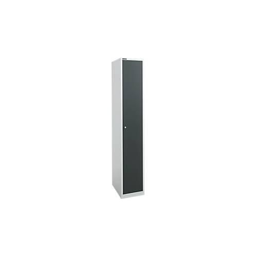 4251898822687 - Select Garderobenschrank 1 Abteil mit B 350 mm 5 Fächer mit 4 Fachböden abschließbar weißalu anthrazit 4251898822687 - Select Garderobenschrank 1 Abteil mit B 350 mm 5 Fächer mit 4 Fachböden abschließbar weißalu anthrazit
