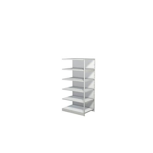4044917341807 - - Steckregal mit Rückwand Anbaufeld 6 Fachböden 5 oh BxTxH 960x600x1900 mm lichtgrau 4044917341807 - - Steckregal mit Rückwand Anbaufeld 6 Fachböden 5 oh BxTxH 960x600x1900 mm lichtgrau