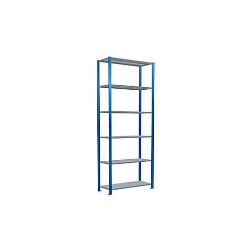 4004514282620 - Schulte Lagertechnik Fachbodenregal Stecksystem MultiPlus250 Grundregal 6 Fachböden Kreuzstrebe B 1000 x T 400 x H 2500 mm Enzianblau RAL 5010 4004514282620 - Schulte Lagertechnik Fachbodenregal Stecksystem MultiPlus250 Grundregal 6 Fachböden Kreuzstrebe B 1000 x T 400 x H 2500 mm Enzianblau RAL 5010