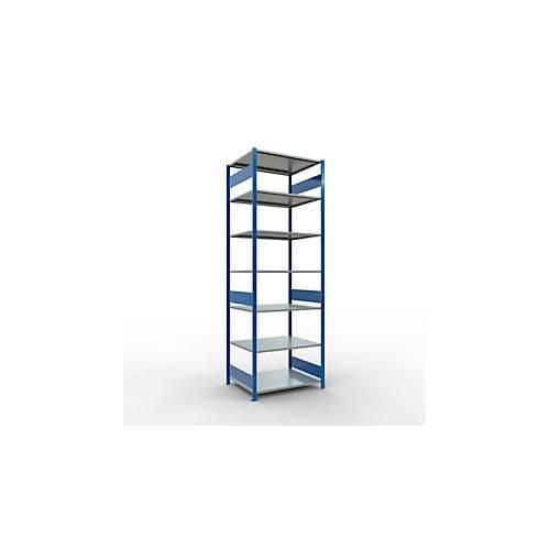 4004514281463 - Schulte Lagertechnik Fachbodenregal MULTIplus150 Steck-Grundregal B 1000 x T 800 x H 3000 mm 7 Ebenen bis 1500 kg enzianblau verzinkt