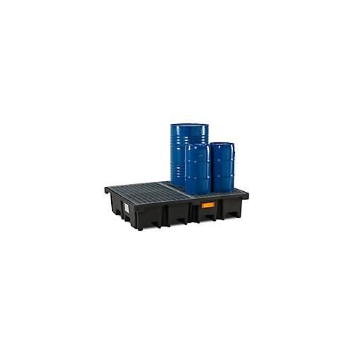 4052886425916 - PE-Palettenauffangwanne CEMO 425 4 für 2 Europaletten quer L 1670 x B 1270 x H 360 mm 425 l für 4 x 200 l Fässer Stahl-Gitterrost 4052886425916 - PE-Palettenauffangwanne CEMO 425 4 für 2 Europaletten quer L 1670 x B 1270 x H 360 mm 425 l für 4 x 200 l Fässer Stahl-Gitterrost
