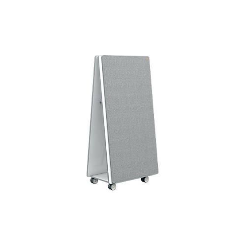 5028252620598 - Move & Meet Mobile System 1915569 Lackierter Stahl und Stoff 2 Doppelseitige Tragbare Abnehmbare Magnetische Whiteboards und 2 Whiteboard Notiztafeln 90 x 180 cm Grau Weiß