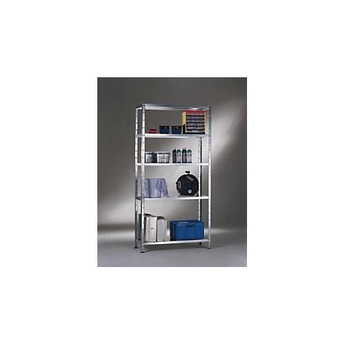 4004514122889 - Steckregal Stecksystem-Grundregal Regale Metall verzinkt 2000x1200x500 mm 5 Böden silberfarben Regal- Ordnungssysteme 4004514122889 - Steckregal Stecksystem-Grundregal Regale Metall verzinkt 2000x1200x500 mm 5 Böden silberfarben Regal- Ordnungssysteme