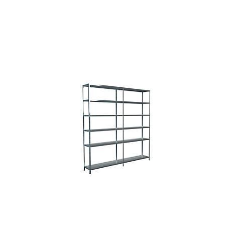 4004514123022 - Steckregal Stecksystem Grund- und Anbauregal Regale Metall verzinkt 2300x2200x350 mm 12 Böden Gr B H T 220 cm x 230 cm x 35 cm silberfarben Werkstatt-Regale 4004514123022 - Steckregal Stecksystem Grund- und Anbauregal Regale Metall verzinkt 2300x2200x350 mm 12 Böden Gr B H T 220 cm x 230 cm x 35 cm silberfarben Werkstatt-Regale