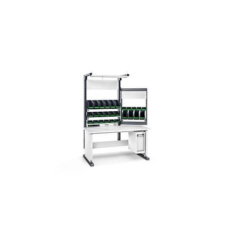 4049751466976 - Arbeitsplatzsystem Avero Komplettmodul 3 per Handkurbel höhenverstellbar HPL beschichtete Spanplatte bis 300 kg lichtgrau anthrazitgrau 4049751466976 - Arbeitsplatzsystem Avero Komplettmodul 3 per Handkurbel höhenverstellbar HPL beschichtete Spanplatte bis 300 kg lichtgrau anthrazitgrau