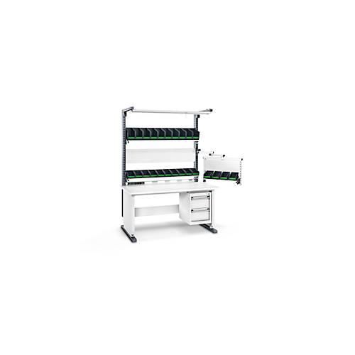4049751466952 - Arbeitsplatzsystem Avero Komplettmodul 2 per Handkurbel höhenverstellbar HPL beschichtete Spanplatte bis 300 kg lichtgrau anthrazitgrau 4049751466952 - Arbeitsplatzsystem Avero Komplettmodul 2 per Handkurbel höhenverstellbar HPL beschichtete Spanplatte bis 300 kg lichtgrau anthrazitgrau