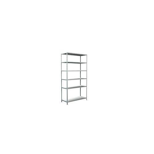 4004514122520 - Steckregal Stecksystem-Grundregal Regale Metall weiß 2300x1200x500 mm 6 Böden Gr B H T 120 cm x 230 cm x 50 cm weiß Werkstatt-Regale 4004514122520 - Steckregal Stecksystem-Grundregal Regale Metall weiß 2300x1200x500 mm 6 Böden Gr B H T 120 cm x 230 cm x 50 cm weiß Werkstatt-Regale