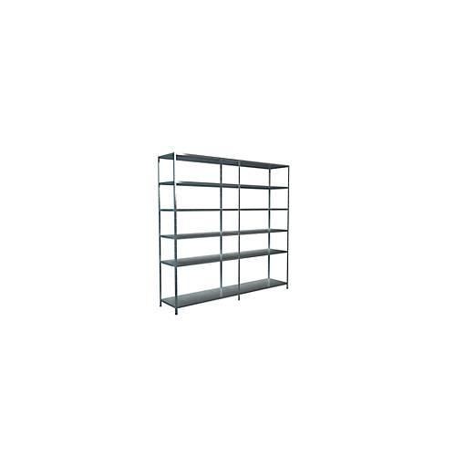 4004514123121 - Steckregal Stecksystem Grund- und Anbauregal Regale Metall verzinkt 2300x2400x500 mm 12 Böden Gr B H T 240 cm x 230 cm x 50 cm silberfarben Werkstatt-Regale 4004514123121 - Steckregal Stecksystem Grund- und Anbauregal Regale Metall verzinkt 2300x2400x500 mm 12 Böden Gr B H T 240 cm x 230 cm x 50 cm silberfarben Werkstatt-Regale